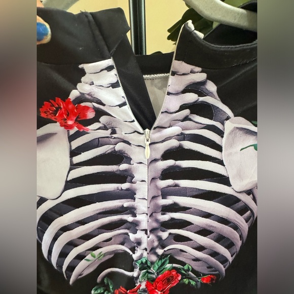 Boys Girls Halloween Jumpsuit Bodysuit 3D Graphic Skull Skeleton kids 9-12 yrs - Picture 12 of 13